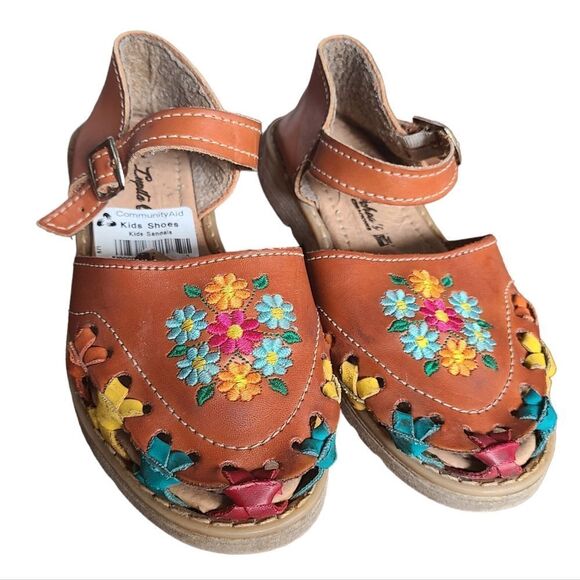 LUPITA OCHOA'S Other - Lupita Ochoa's Kids Sandals Leather Colorful Embroidered